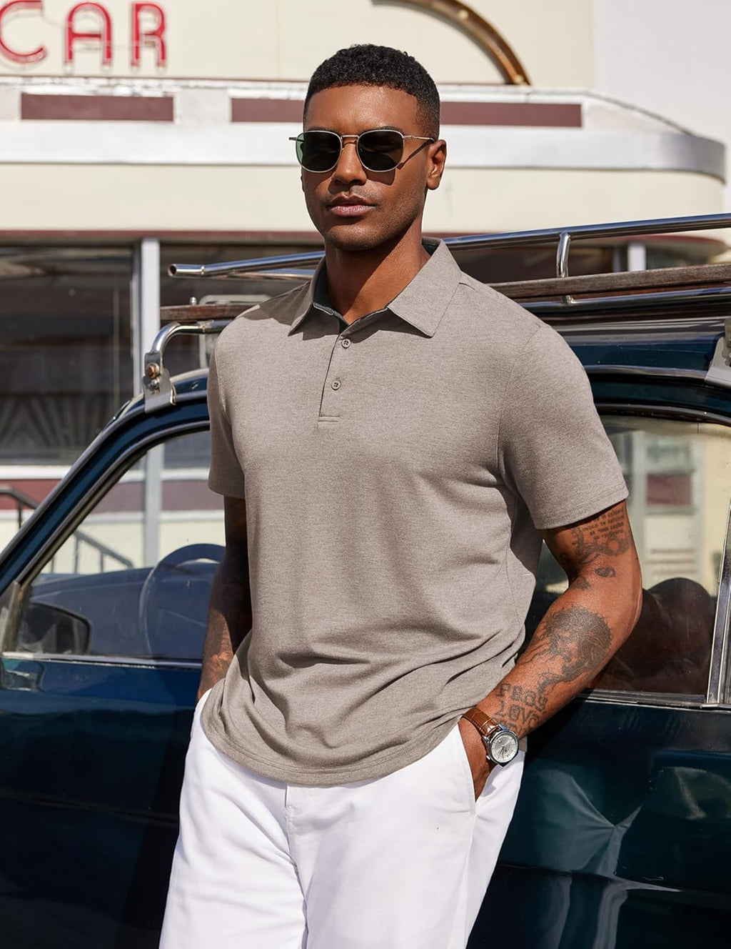 Jose Men's Polo – Breathable Summer Shirt with Contrast Collar