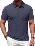 Lorenzo Polo Uomo con Taschino – Polo Casual Elegante a Maniche Corte