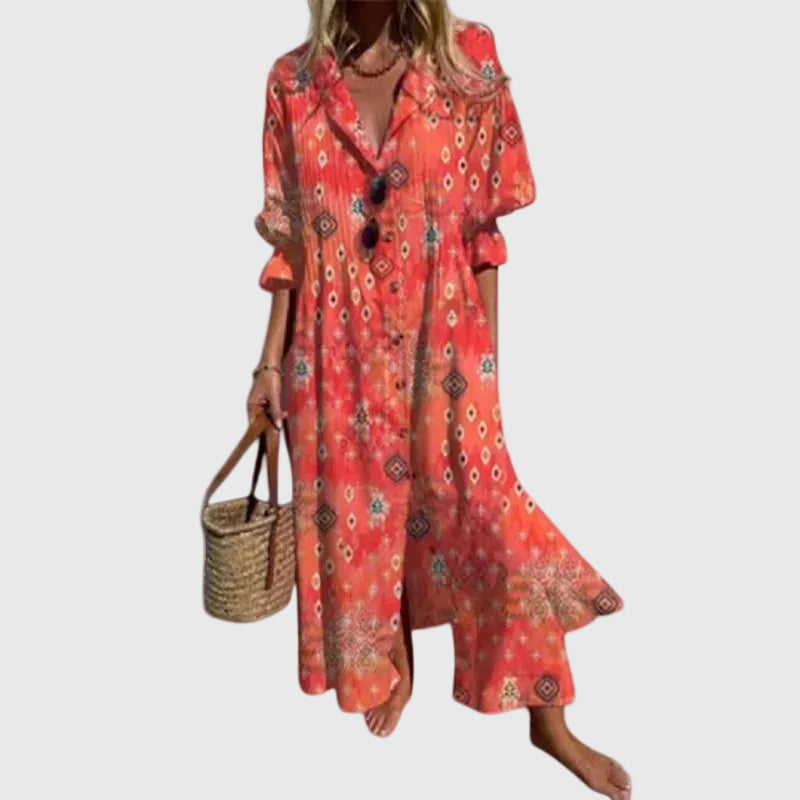 Lara Women's Maxi Boho Dress – Long Flowing Dress, Lightweight, Elegant Casual Summer
