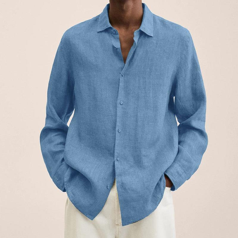 Giovanni Men's Shirt – Breathable Linen, Long Sleeves & Classic Elegant Style