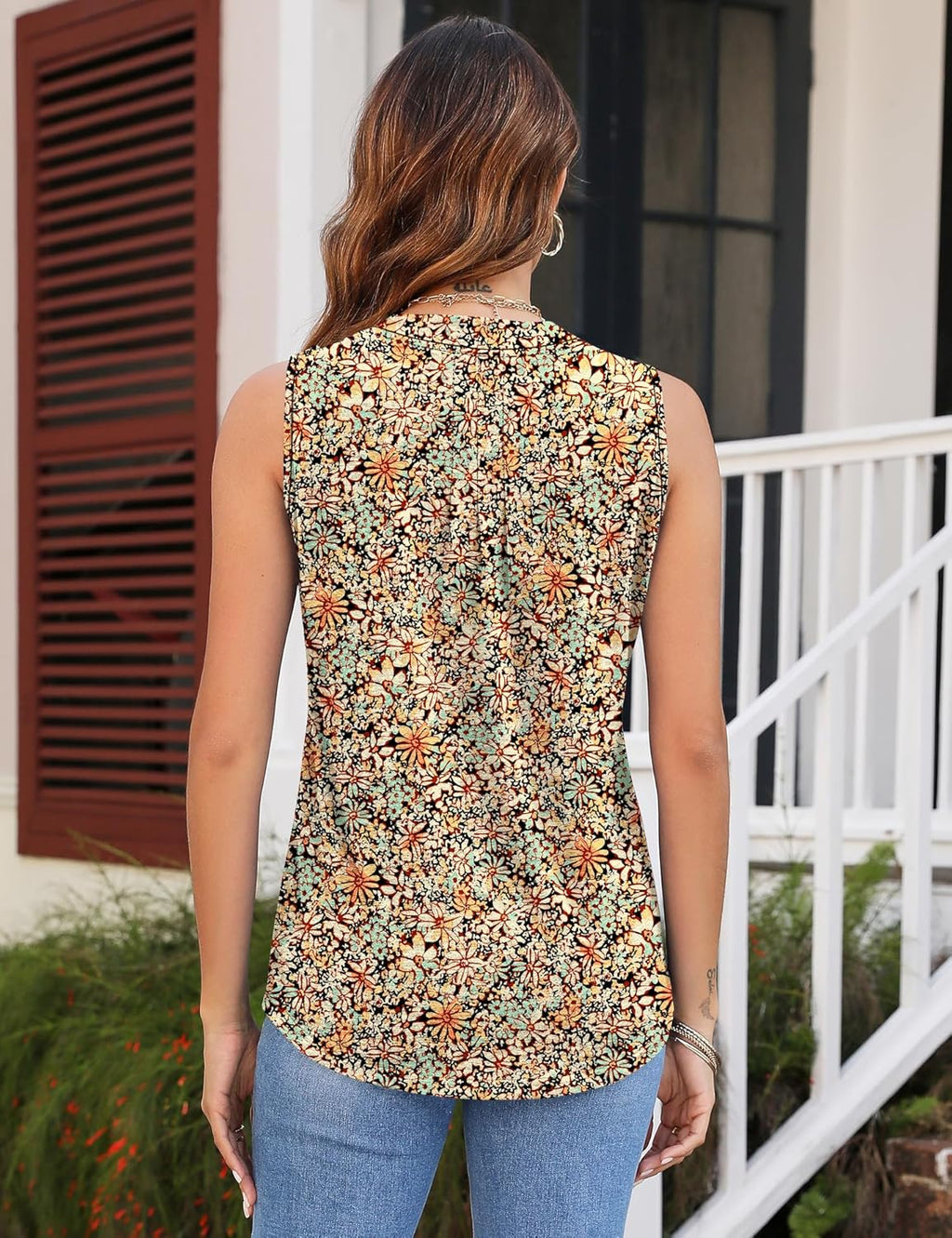 Beatrice Top Donna – Smanicato, Scollo V, Plissé Frontale, Casual Elegante Estivo