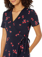 Tabitha Abito Donna Wrap Pois – Vestito Corto Scollo V, Jersey Elasticizzato Elegante