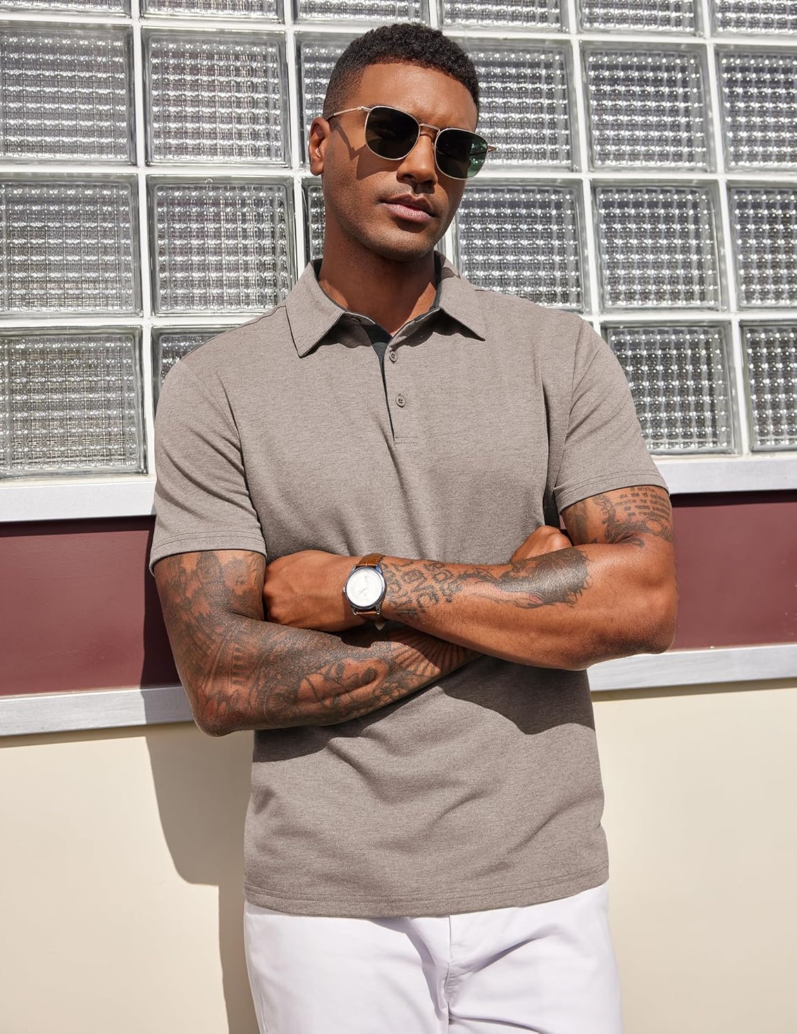 Jose Men's Polo – Breathable Summer Shirt with Contrast Collar