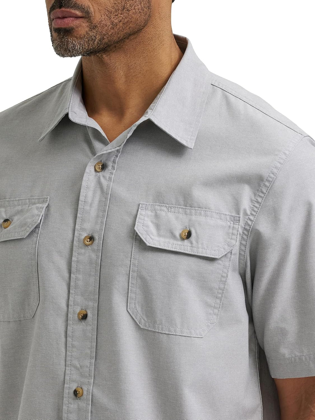 Luca Camisa Clásica para Hombre – Camisa Casual de Manga Corta con Bolsillos