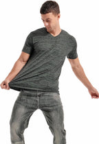 Matteo T-Shirt Uomo con Scollo a V – Maglietta Elasticizzata Casual in Cotone