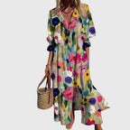Lara Abito Donna Maxi Boho – Vestito Lungo Fluido, Leggero, Elegante Casual Estivo