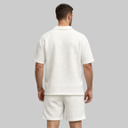 Alex Ensemble Homme Été Waffle – Tenue Décontractée avec Zip et Col Respirant