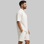 Alex Ensemble Homme Été Waffle – Tenue Décontractée avec Zip et Col Respirant