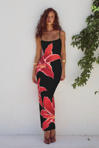 Amber Robe Femme Florale Ajustée – Robe Élégante Slim, Imprimé Chic Polyvalent