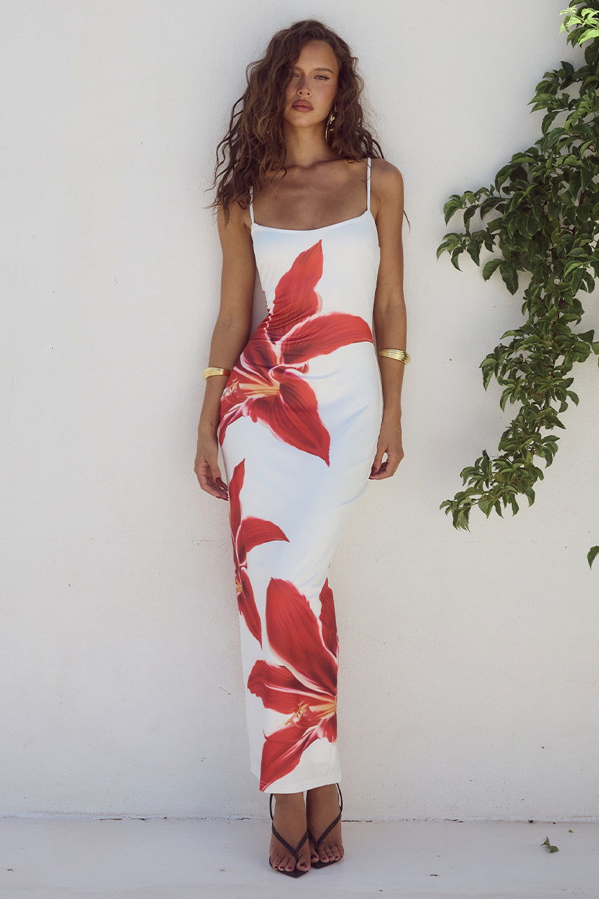 Amber Robe Femme Florale Ajustée – Robe Élégante Slim, Imprimé Chic Polyvalent
