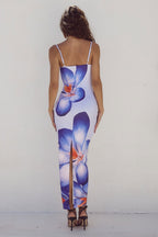 Amber Robe Femme Florale Ajustée – Robe Élégante Slim, Imprimé Chic Polyvalent