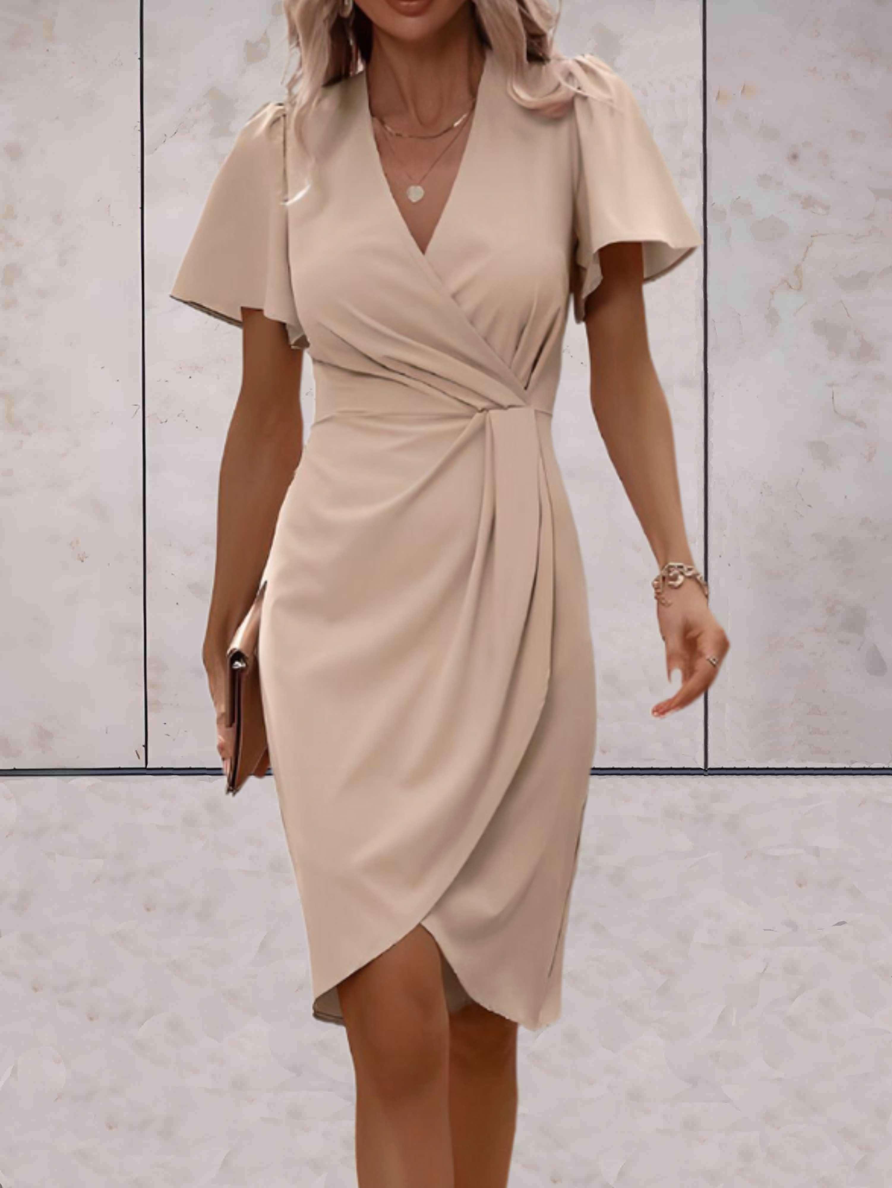 Brynlee Vestito Donna Incrociato – Scollatura a V Elegante & Stile Versatile