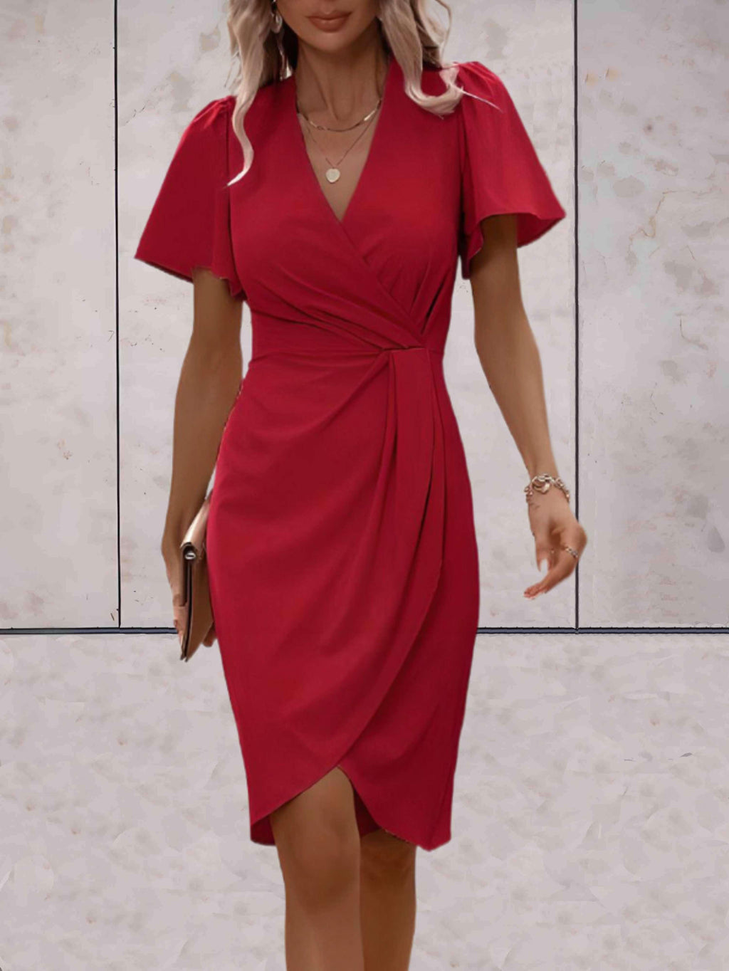 Brynlee Vestito Donna Incrociato – Scollatura a V Elegante & Stile Versatile