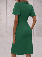 Brynlee Vestito Donna Incrociato – Scollatura a V Elegante & Stile Versatile