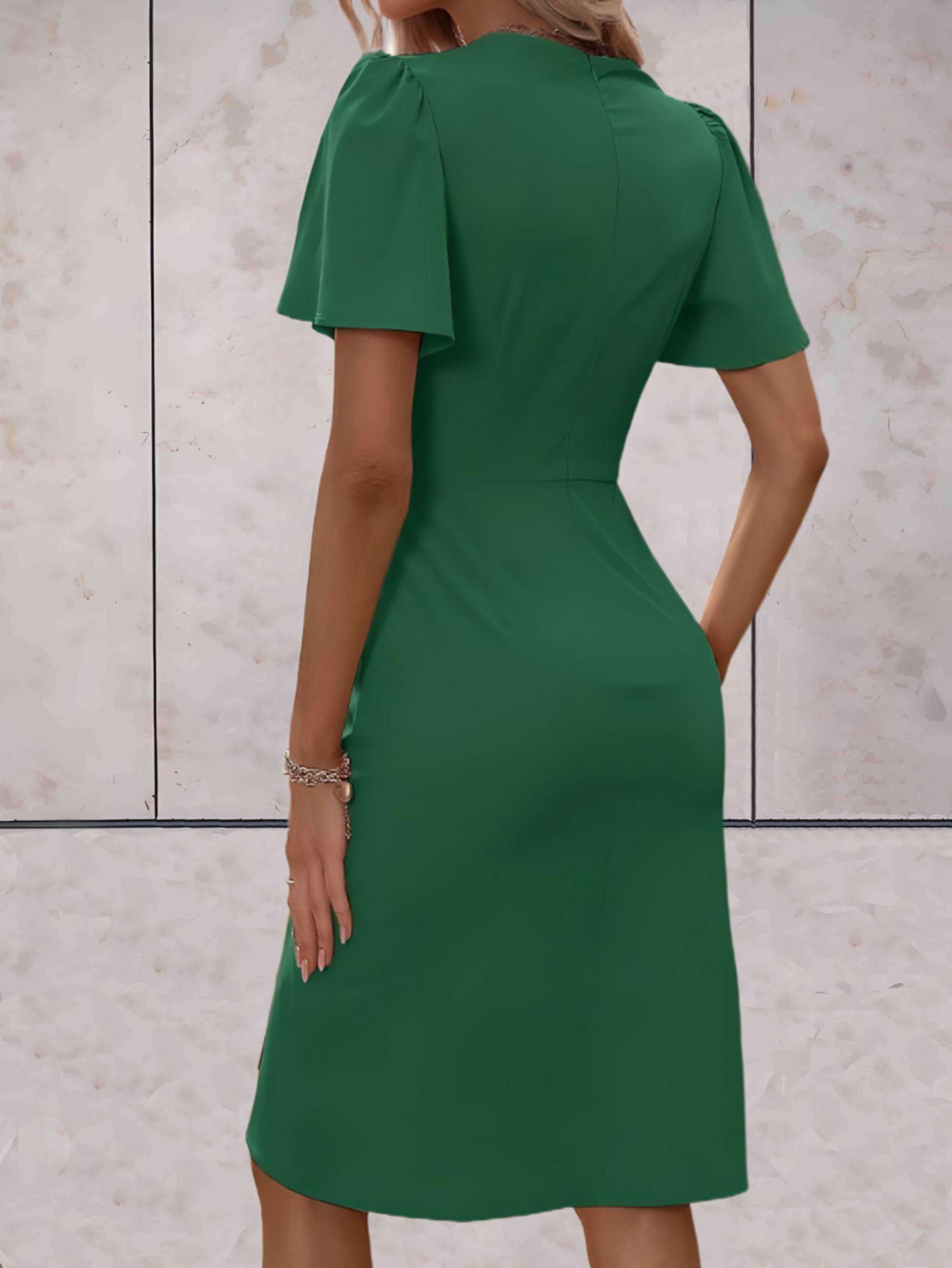 Brynlee Vestito Donna Incrociato – Scollatura a V Elegante & Stile Versatile