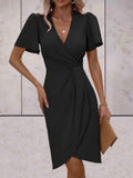 Brynlee Vestito Donna Incrociato – Scollatura a V Elegante & Stile Versatile