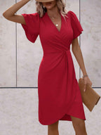 Brynlee Vestito Donna Incrociato – Scollatura a V Elegante & Stile Versatile