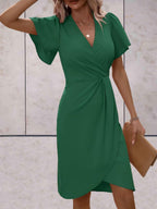 Brynlee Vestito Donna Incrociato – Scollatura a V Elegante & Stile Versatile