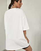 T-shirt Lydia pour femme – T-shirt en coton avec impression Los Angeles et col rond