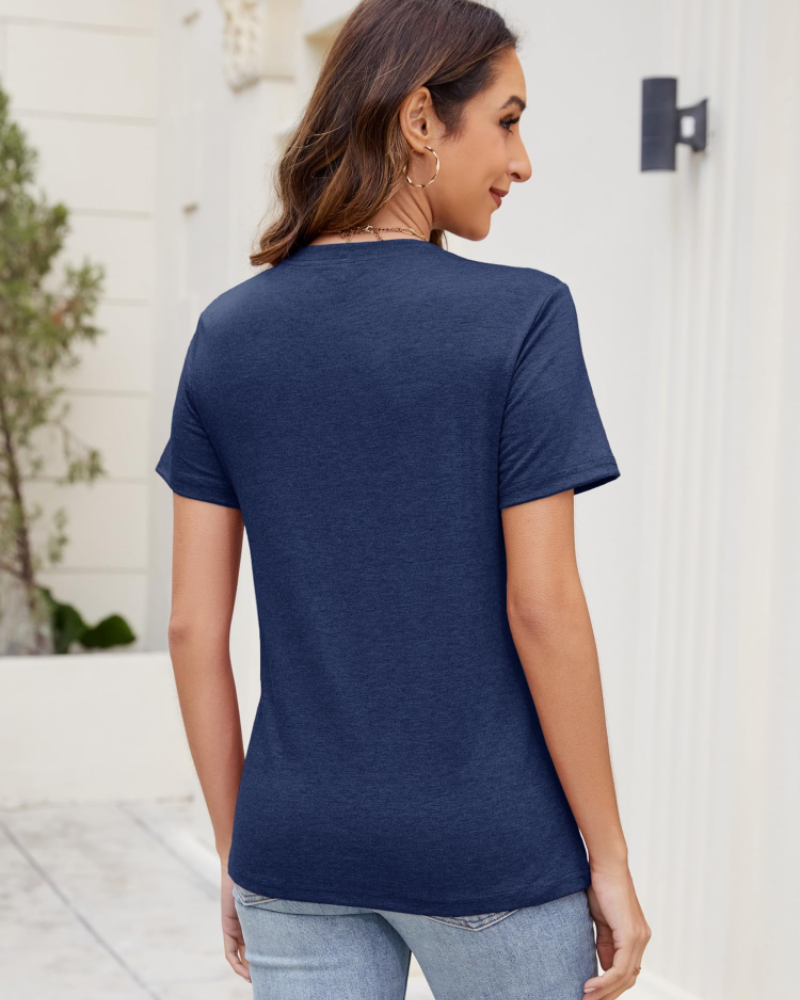 Camiseta Megan para mujer – Set de 3 piezas con escote en V, mangas cortas y ajuste cómodo