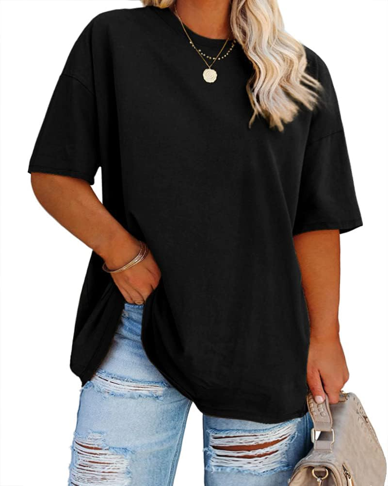 Grace T-Shirt Γυναικείο – Plus Size Τοπ με V Λαιμόκοψη, Μανίκια Μέχρι τον Αγκώνα & Χαλαρή Γραμμή