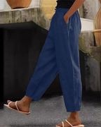 Olivia Shorts Donna Lino Cargo – Vita Comoda, Tasche & Fit Casual Estivo