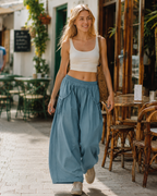 Lauren Pantaloni Sport pentru Femei – Croială Largă, Talie Înaltă și Buzunare Încrețite