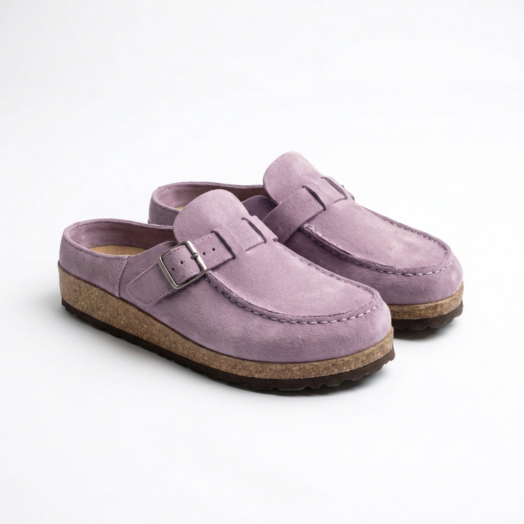 Marta Zoccoli Donna Vintage – Mule con Fibbia, Suola Antiscivolo Casual Chic