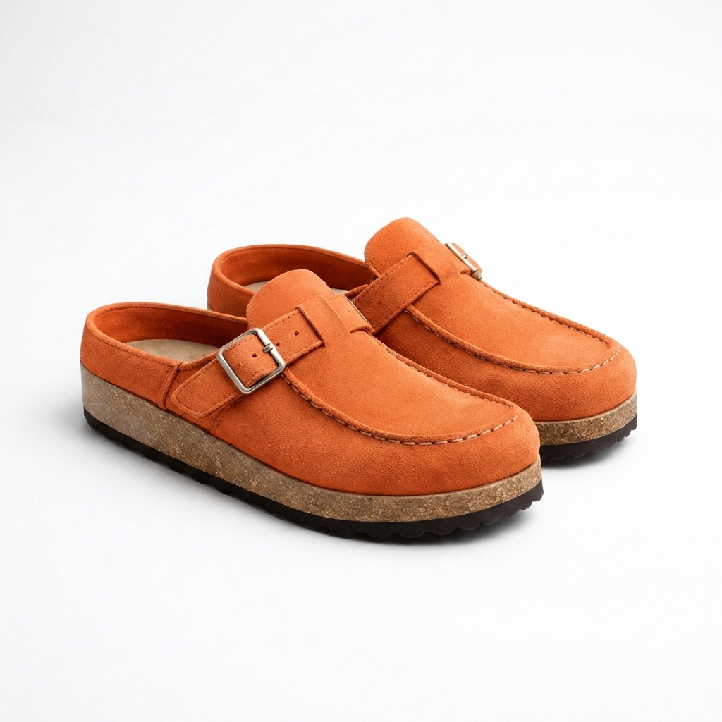 Marta Zoccoli Donna Vintage – Mule con Fibbia, Suola Antiscivolo Casual Chic