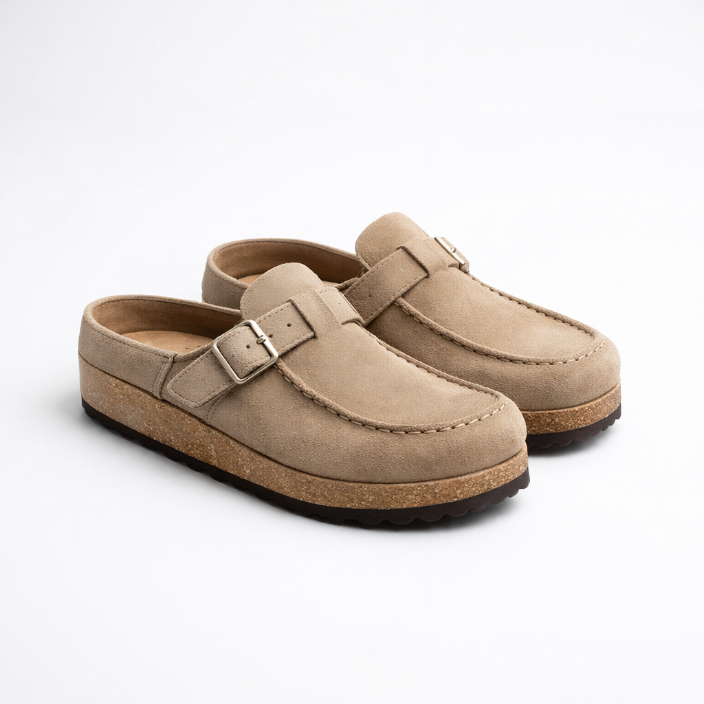 Marta Zoccoli Donna Vintage – Mule con Fibbia, Suola Antiscivolo Casual Chic