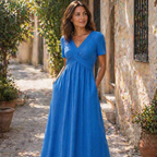 Stacy Abito Donna Midi – Vestito Elegante Linea A, Tessuto Fluido, Casual Chic