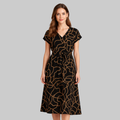 Elena Robe Maxi Femme Élégante – Robe longue fluide col en V style polyvalent