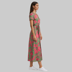 Elodie Abito Donna Estivo Elegante – Vestito Cotone Lino con Scollo a V Fluido