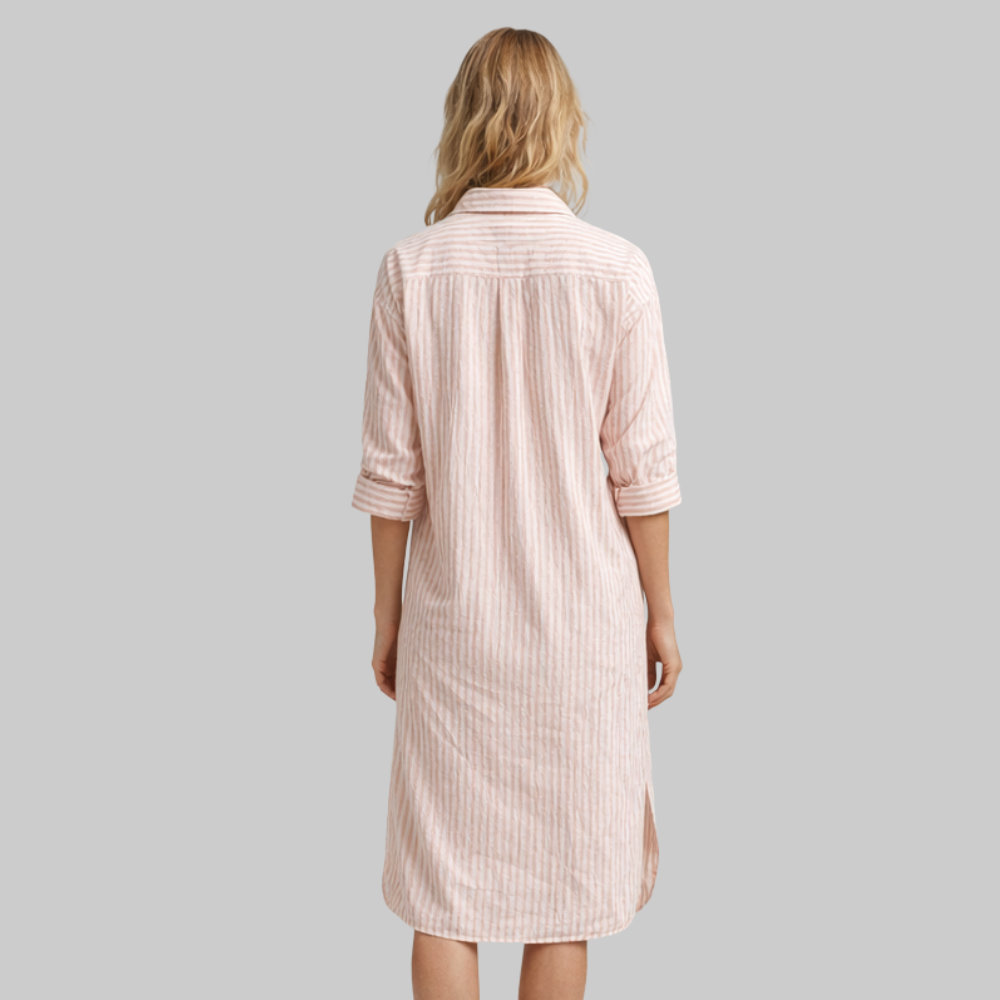 Elyra Abito Donna Elegante – Vestito Fluido Scollo V con Cintura Casual Chic