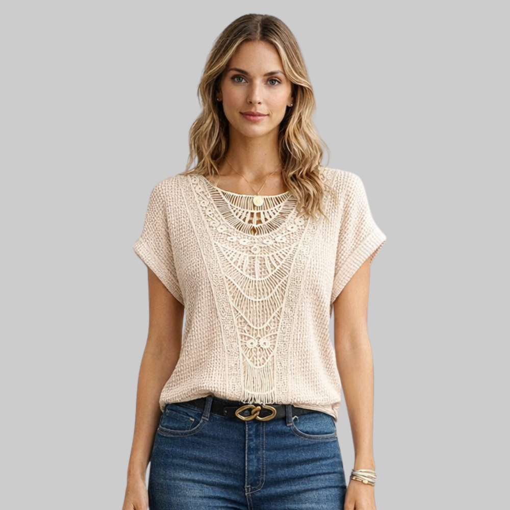 Evie T-Shirt Donna Design Estivo – Maglietta in Cotone Morbido Vestibilità Slim