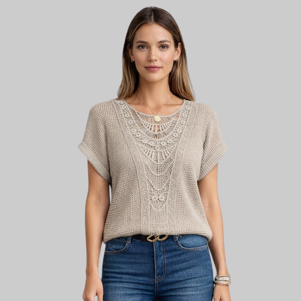 Evie T-Shirt Donna Design Estivo – Maglietta in Cotone Morbido Vestibilità Slim