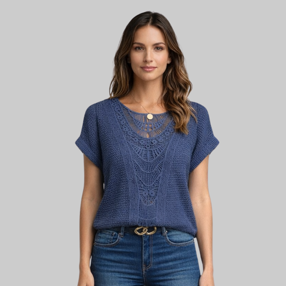 Evie T-Shirt Donna Design Estivo – Maglietta in Cotone Morbido Vestibilità Slim
