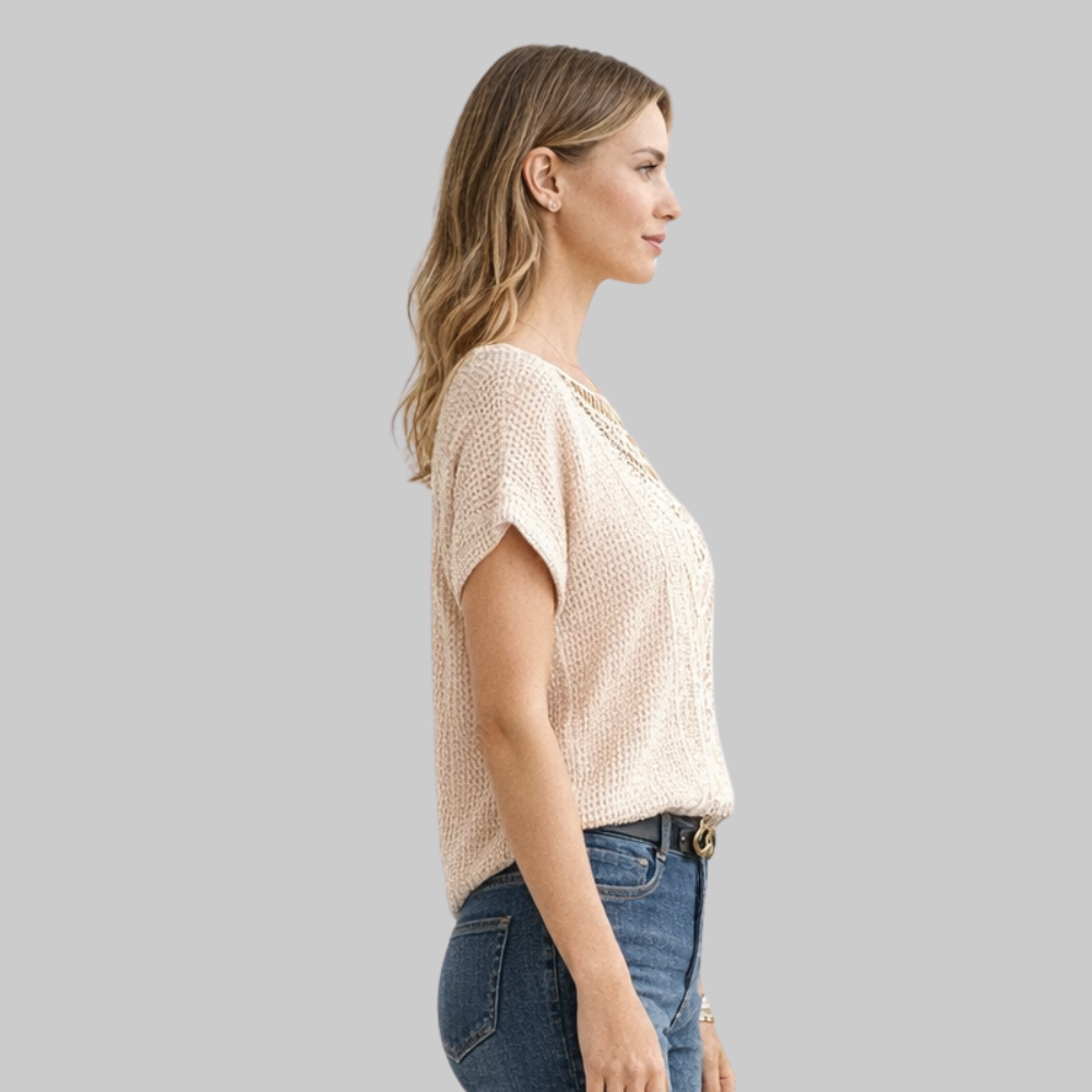 Evie T-Shirt Donna Design Estivo – Maglietta in Cotone Morbido Vestibilità Slim