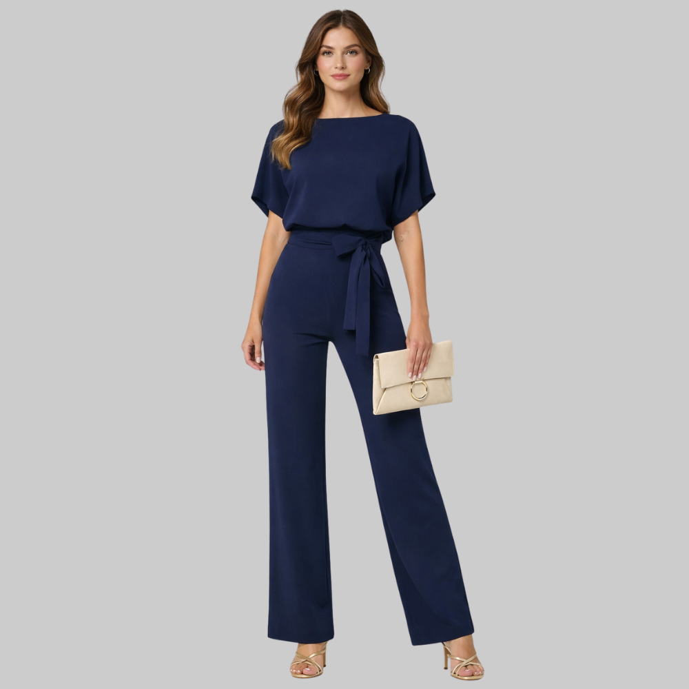 Hannah Combinaison Femme Élégante Large – Combinaison avec Taille Lacets et Coupe Slim