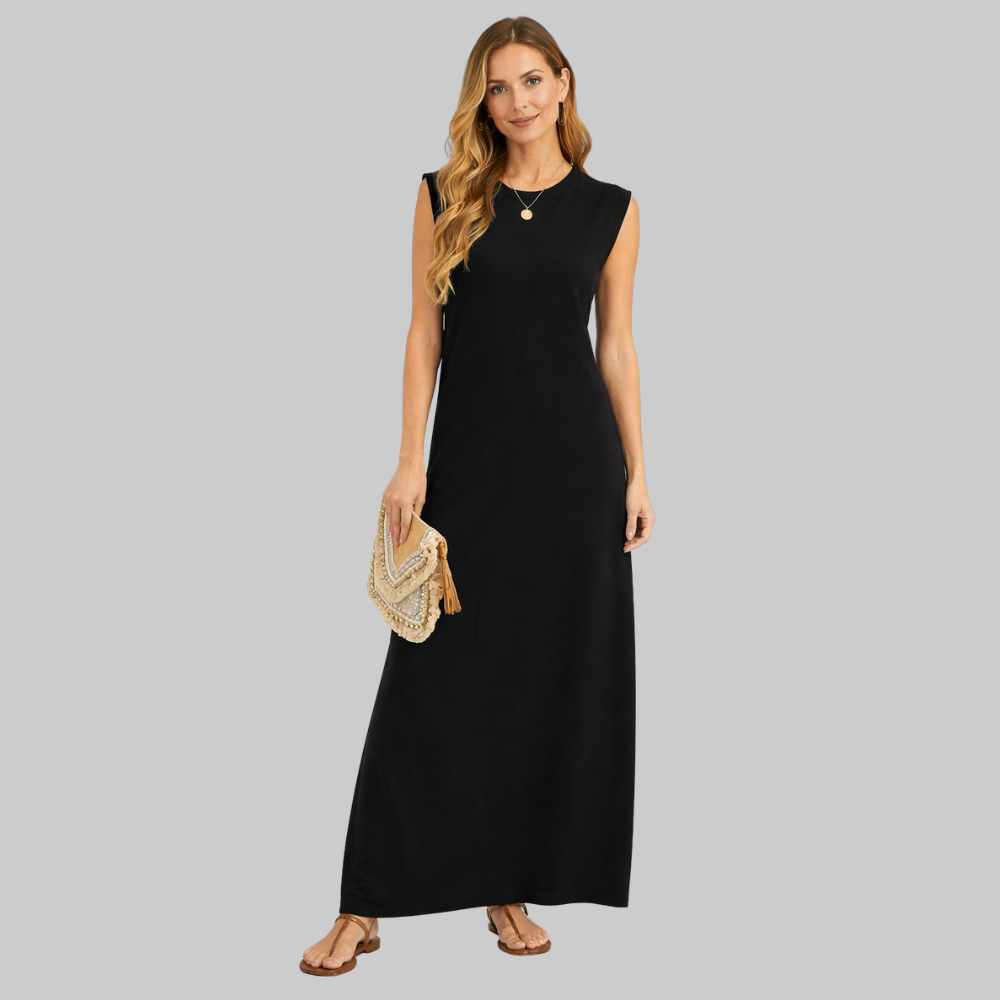 Hanne Abito Donna Maxi Elegante – Vestito Estivo Fluido Antipiega con Tasche