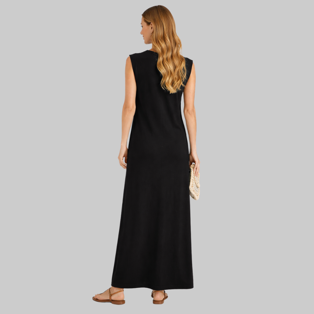 Hanne Abito Donna Maxi Elegante – Vestito Estivo Fluido Antipiega con Tasche