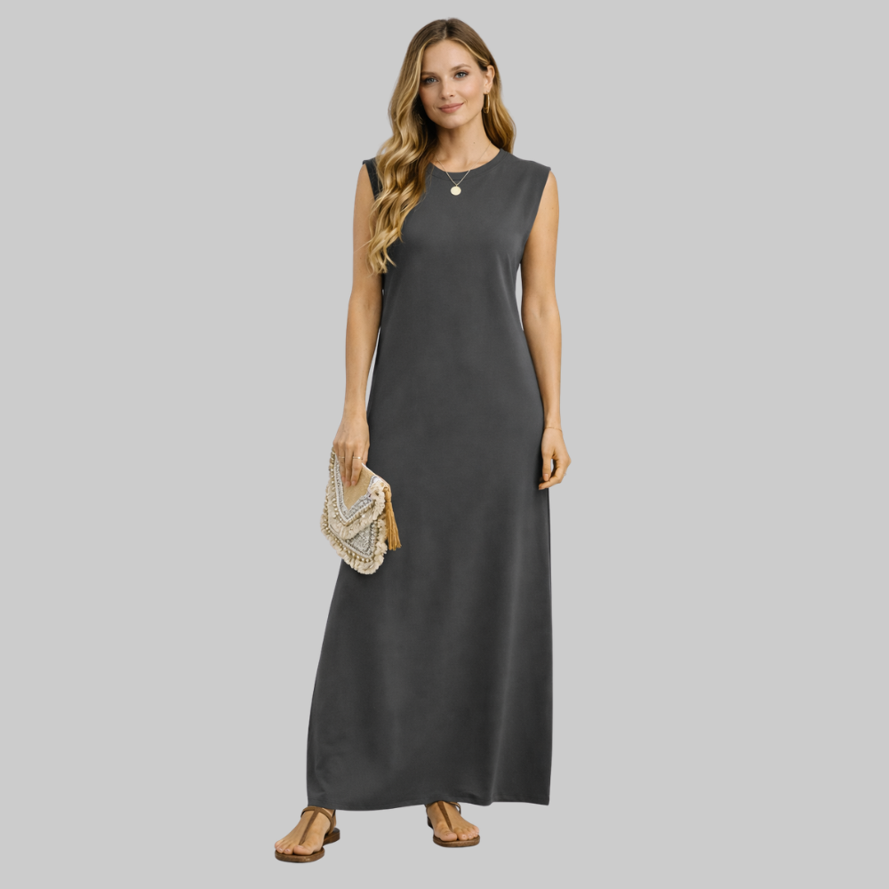 Hanne Abito Donna Maxi Elegante – Vestito Estivo Fluido Antipiega con Tasche