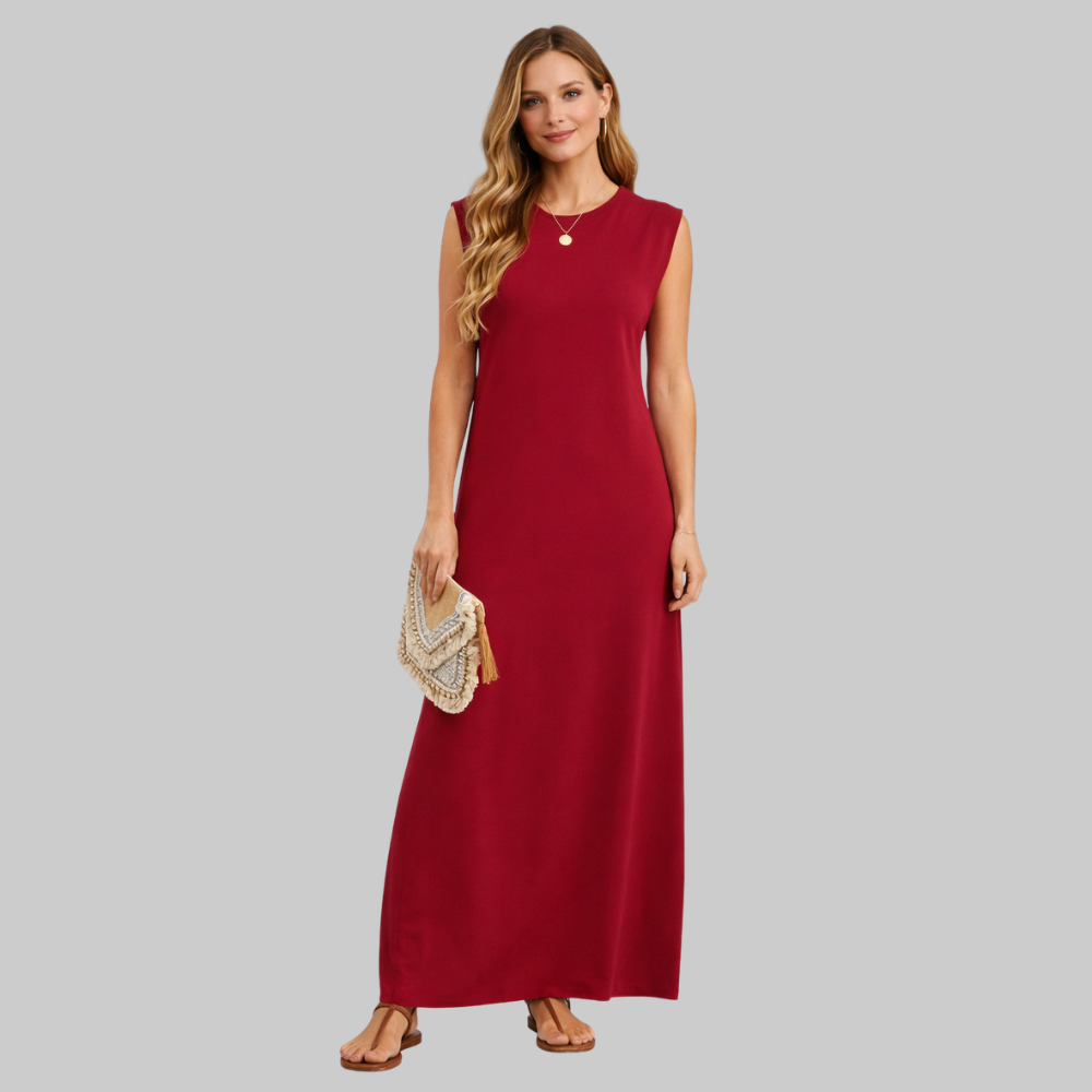 Hanne Abito Donna Maxi Elegante – Vestito Estivo Fluido Antipiega con Tasche