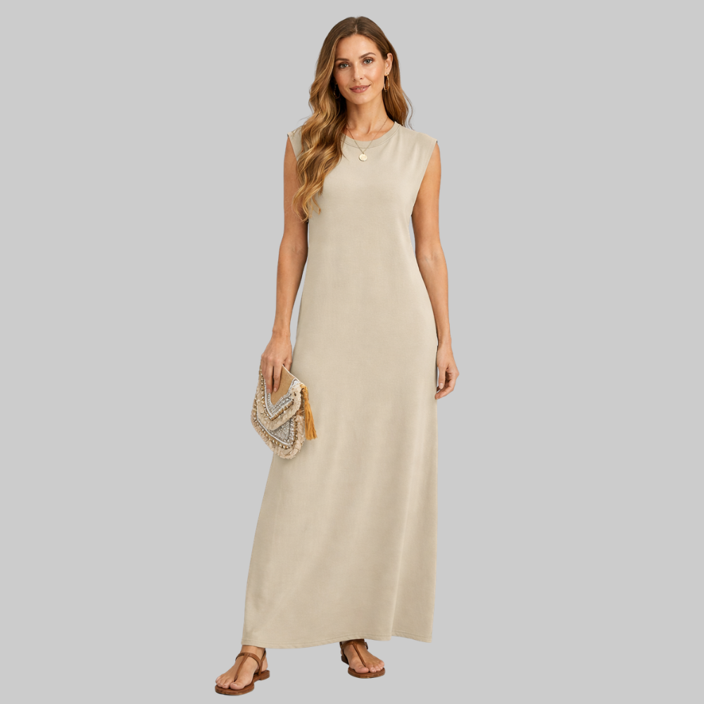 Hanne Abito Donna Maxi Elegante – Vestito Estivo Fluido Antipiega con Tasche