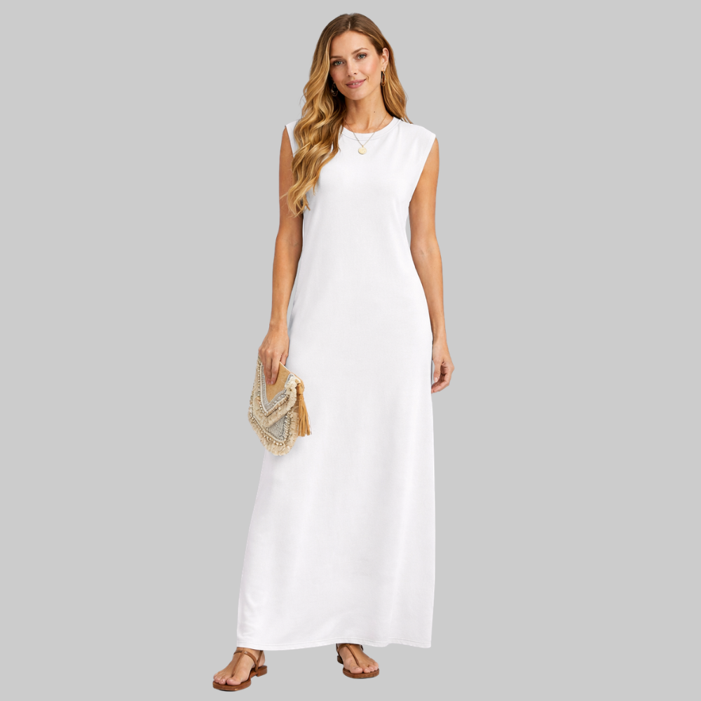 Hanne Abito Donna Maxi Elegante – Vestito Estivo Fluido Antipiega con Tasche