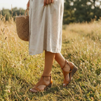 Valeria Women's Wedge Sandals – Ankle Strap, Open Toe, Elegant Summer