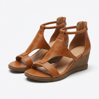 Valeria Women's Wedge Sandals – Ankle Strap, Open Toe, Elegant Summer