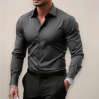 Javier Camisa Elegante de Hombre – Camisa Slim Fit de Manga Larga, Cuello Clásico