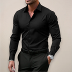 Javier Camisa Elegante de Hombre – Camisa Slim Fit de Manga Larga, Cuello Clásico