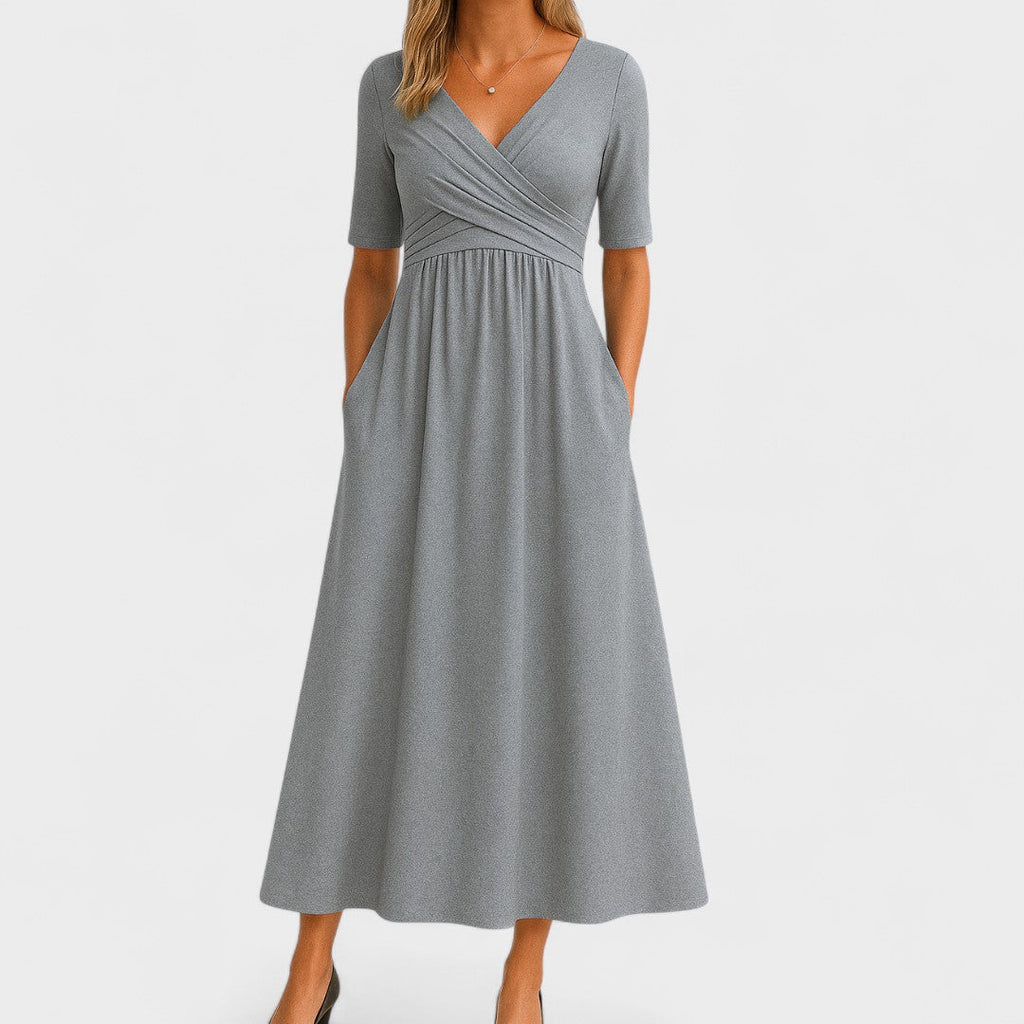 Clay Women's Summer A-Line Dress – Lightweight Midi Dress, Elegant Casual Everyday